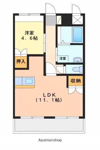 LUCE DEL SOLE(1LDK/1階)の間取り写真