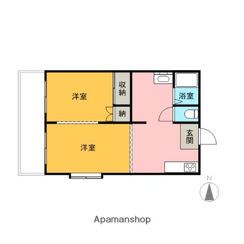 セイシェルハイムⅡ(1LDK/2階)の間取り写真