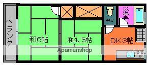 高野コーポ(2DK/2階)の間取り写真
