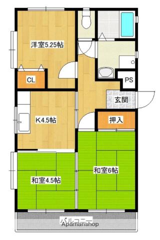 サースマンション(3K/1階)の間取り写真