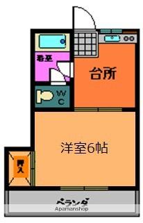 コーポ泉(1K/2階)の間取り写真