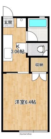 コーポ杉田(1K/2階)の間取り写真