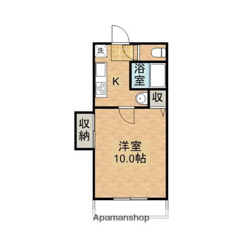 第8年見マンション(1K/7階)の間取り写真