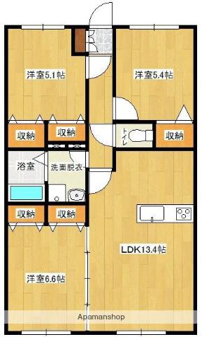 グランクレシェンテ(3LDK/3階)の間取り写真