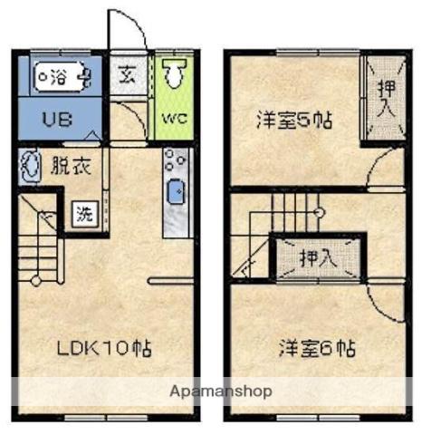 ハイクオリティーハイツ(2LDK/1階)の間取り写真