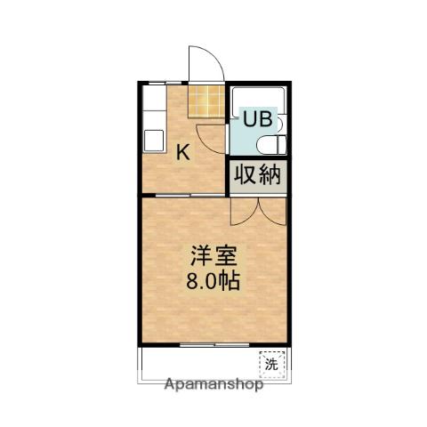 コーポホープ(1K/1階)の間取り写真