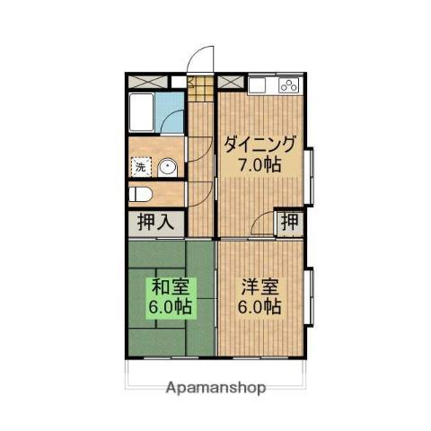 パナシティⅢ(2DK/3階)の間取り写真