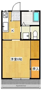 岸良コーポ(1K/1階)の間取り写真
