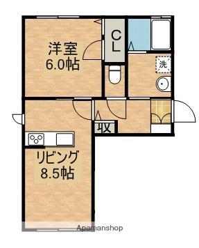 アークコスモ(1LDK/1階)の間取り写真