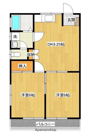 コーポグレース(2LDK/1階)の間取り写真