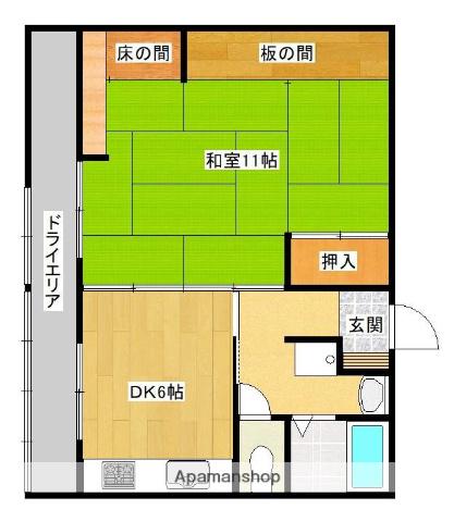 コーポ福寿荘(1DK/2階)の間取り写真