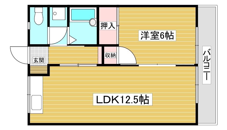 サンライトコーポ(1LDK/2階)の間取り写真