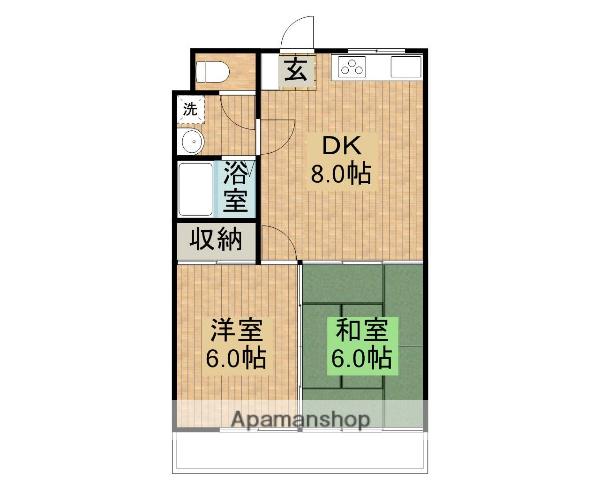 メゾンドサリエ(2DK/2階)の間取り写真
