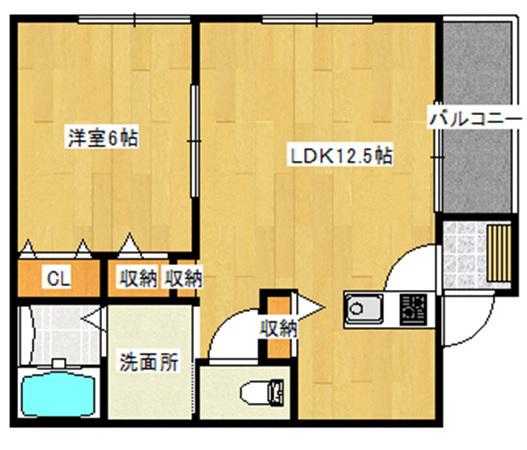 サニーステージⅡ(1LDK/2階)の間取り写真