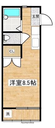 ハッピーハイツ(1K/1階)の間取り写真