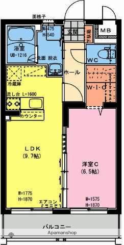マリア・レ・セーナ(1LDK/1階)の間取り写真