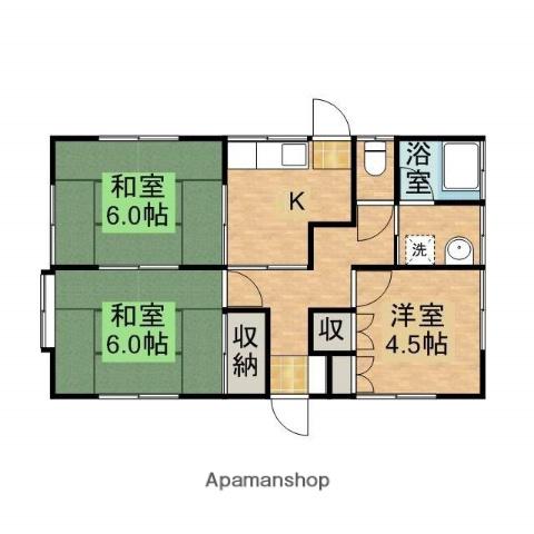 鹿児島県曽於市 1階建 築31年(3K)の間取り写真