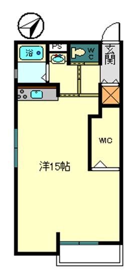 かのんハウス 3番館(ワンルーム/2階)の間取り写真