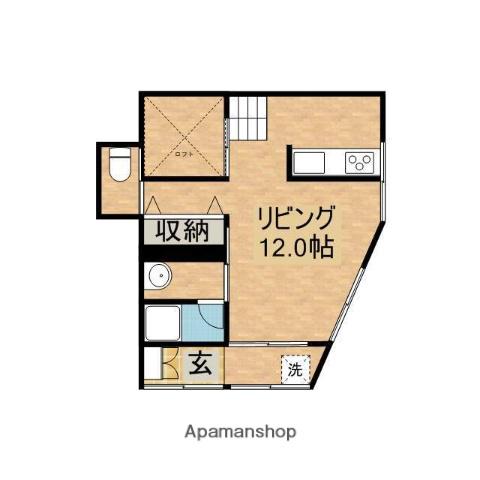 志比田ハウス(ワンルーム/2階)の間取り写真