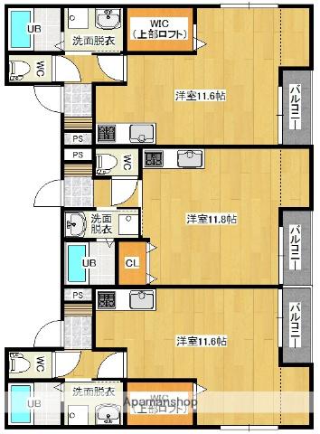 ラ・ルーチェ郡元A・B(ワンルーム/1階)の間取り写真