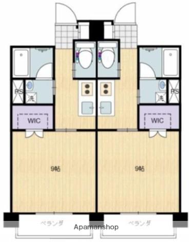 フリューゲル年見(1K/5階)の間取り写真