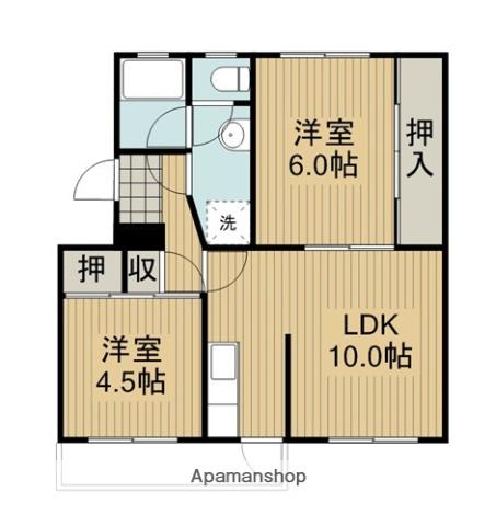 メゾン花繰(2LDK/1階)の間取り写真