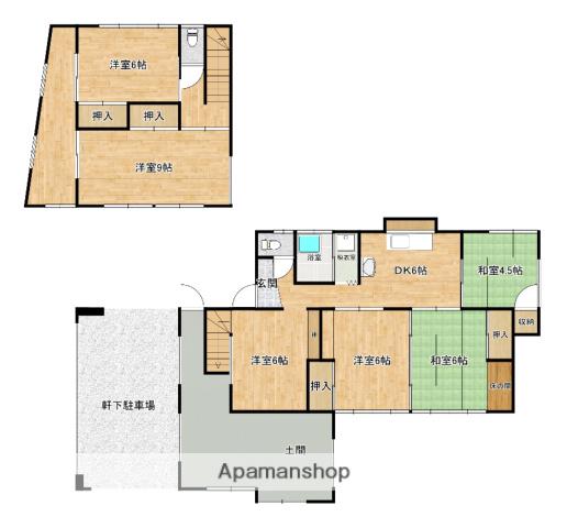 日豊本線 西都城駅 徒歩15分 2階建 築30年(6DK)の間取り写真