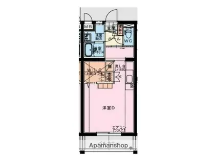 都城年見町AKマンション(ワンルーム/5階)の間取り写真