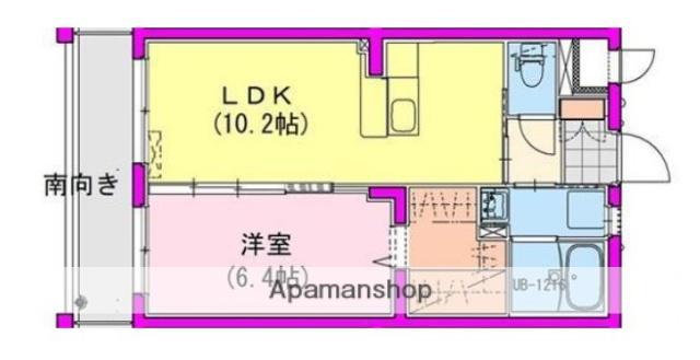 FORESTRY都城駅前(1LDK/2階)の間取り写真