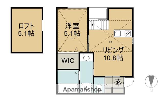 BETULLA A(1LDK/2階)の間取り写真