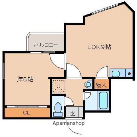 マトリクス(1LDK/5階)の間取り写真