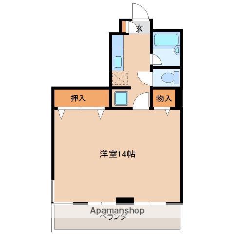 コスモ恒久(1K/4階)の間取り写真