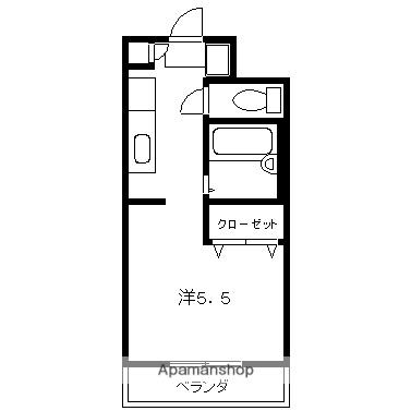 ルミナス小松(ワンルーム/3階)の間取り写真