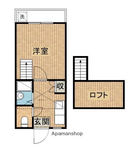 ボヌール天満(1K/2階)の間取り写真