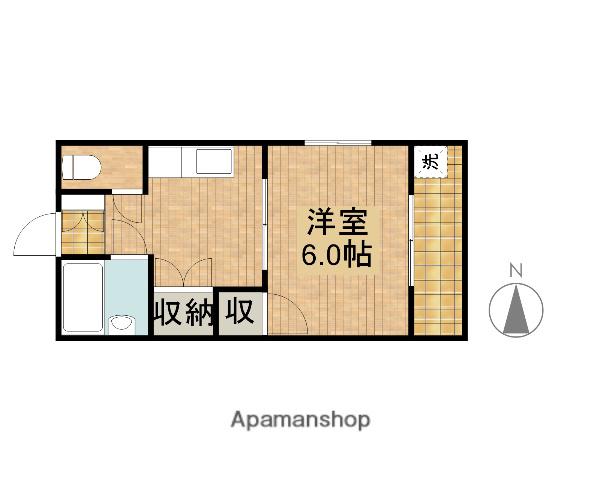 サザンウイング2番館(1K/3階)の間取り写真