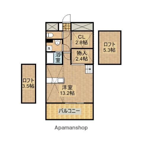 アルテマイスターカサミラ(ワンルーム/2階)の間取り写真