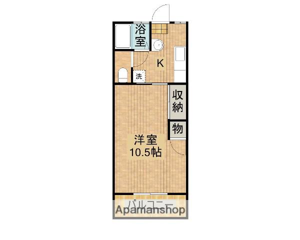 後藤マンション(1K/2階)の間取り写真