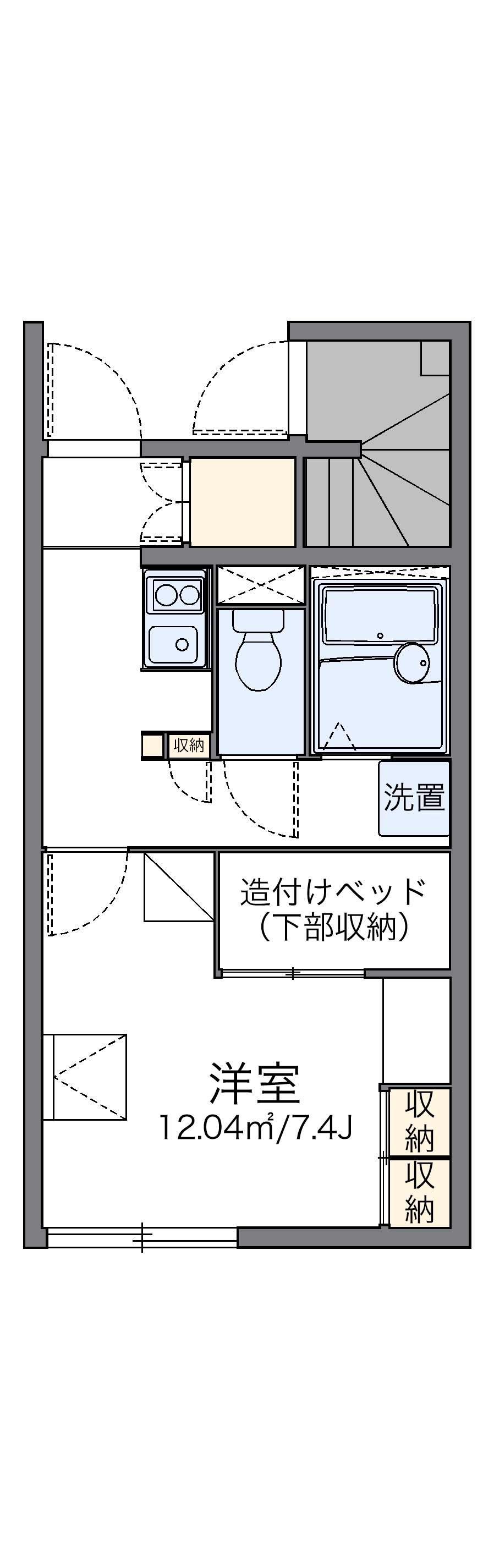 レオパレス大宮(1K/1階)の間取り写真