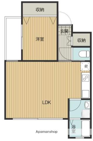 リヴィエール・トピカ(1LDK/2階)の間取り写真