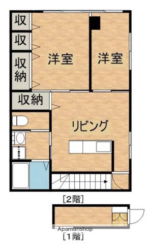 フェリーチェ大工(2DK/2階)の間取り写真