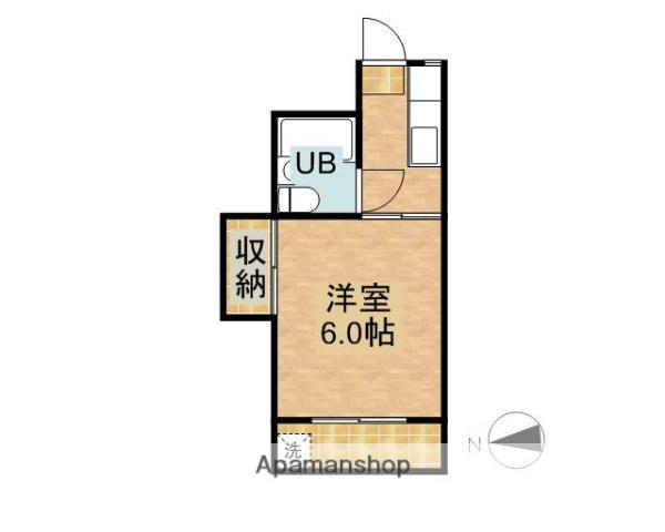 メゾン東大和(1K/2階)の間取り写真
