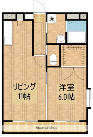 ピーチフローレⅤ(1LDK/1階)の間取り写真