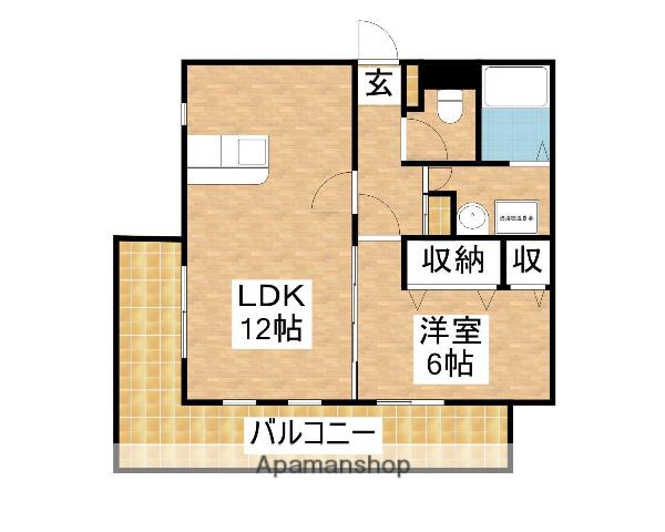 TPCマンションⅡ(1LDK/2階)の間取り写真