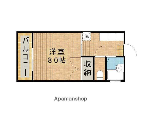 ヴィルセゾンJ3(1K/1階)の間取り写真