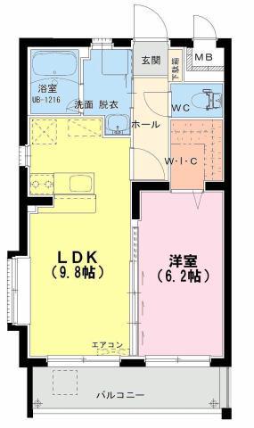 ソレイユコート(1LDK/4階)の間取り写真