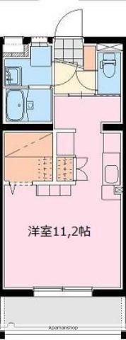 エンデバー(ワンルーム/1階)の間取り写真