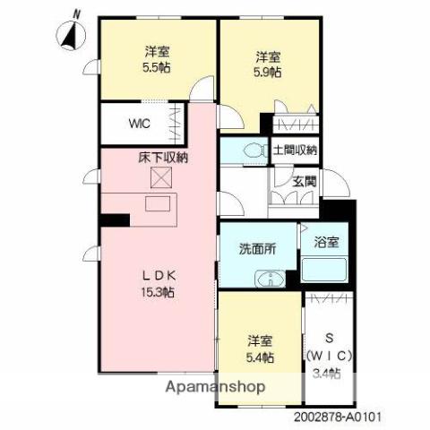 ARISTIO TOWA(3SLDK/1階)の間取り写真