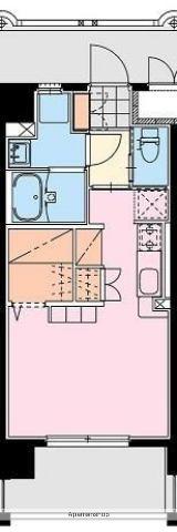 ルオーゴ(ワンルーム/3階)の間取り写真