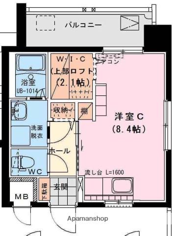 BON HILL 駅前(ワンルーム/4階)の間取り写真