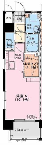BON HILL 駅前(ワンルーム/6階)の間取り写真